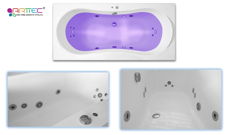 Arttec - hydromasážní vany se světelnou terapií
